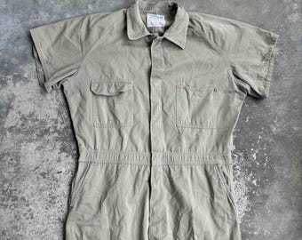 Vintage 70s / 80s Hardy Wear Short Sleeve Coveralls Made in Australia