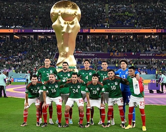 Mexico National Football Team Poster – 20x30 El Tri Soccer Wall Art, Mexican Flag Colors Print, World Cup Fan Decor