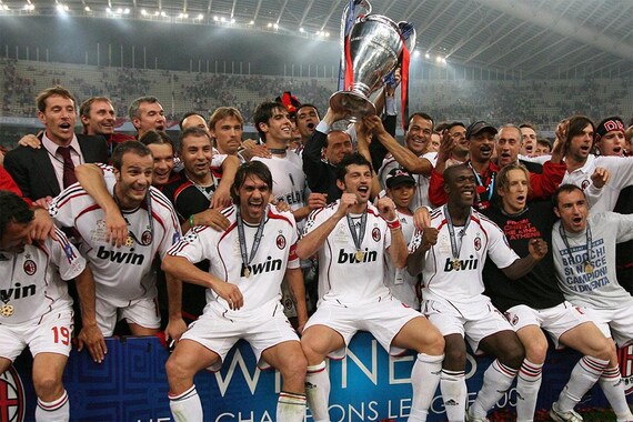 AC Milan 2007 Champions League Poster – European Football Victory