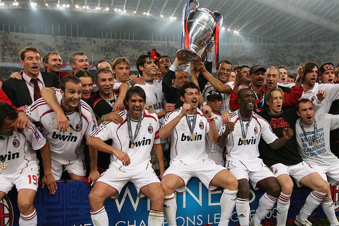 AC Milan 2007 Champions League Poster – European Football Victory