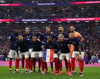 France National Soccer Team Poster 20x30 – Les Bleus Football Wall Art | World Cup Champions Print