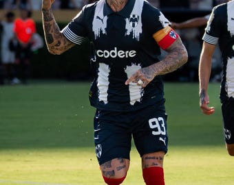 Sergio Ramos C.F. Monterrey Poster | Mexican Soccer Wall Art | Football Legend Decor | Sergio Ramos Rayados Print