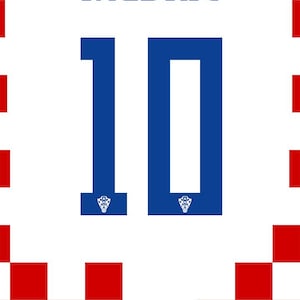 Luka Modric Croatia #10 Poster – World Cup Soccer Star Wall Art, Football Legend Print, Croatian National Team Decor