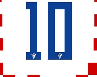 Luka Modric Croatia #10 Poster – World Cup Soccer Star Wall Art, Football Legend Print, Croatian National Team Decor