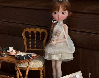 Handmade Tulle Birthday Outfit for Blythe OB22/OB24 Dolls – Halter Top & Skirt Set