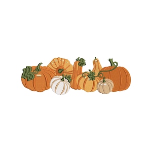 Pumpkin patch harvest embroidery design, Autumn Embroidery pattern, Embroidery files, Machine embroidery designs, Fall embroidery designs,