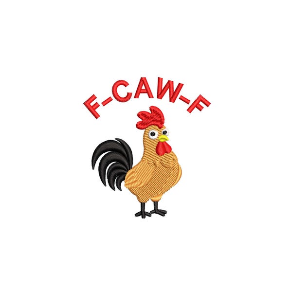 Diseño de bordado de pollo divertido FCAWF, archivos de bordado de humor negro para adultos, patrones de bordado sarcásticos, diseños de bordado a máquina