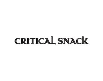 Disegno da ricamo Critical Snack, divertente disegno da ricamo a macchina per giochi di ruolo, modello di citazione del giocatore di D&D, file da ricamo fantasy, idea regalo geek