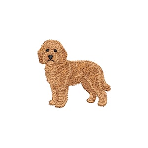 Mini Goldendoodle Embroidery Design, Dog Embroidery Files, Pet Embroidery Patterns, Machine Embroidery Designs