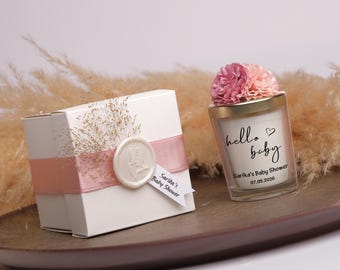 Personalized Candle Favors for Baby Shower Guests – Custom Mini Candles for Baby Boy Girl Shower Favors