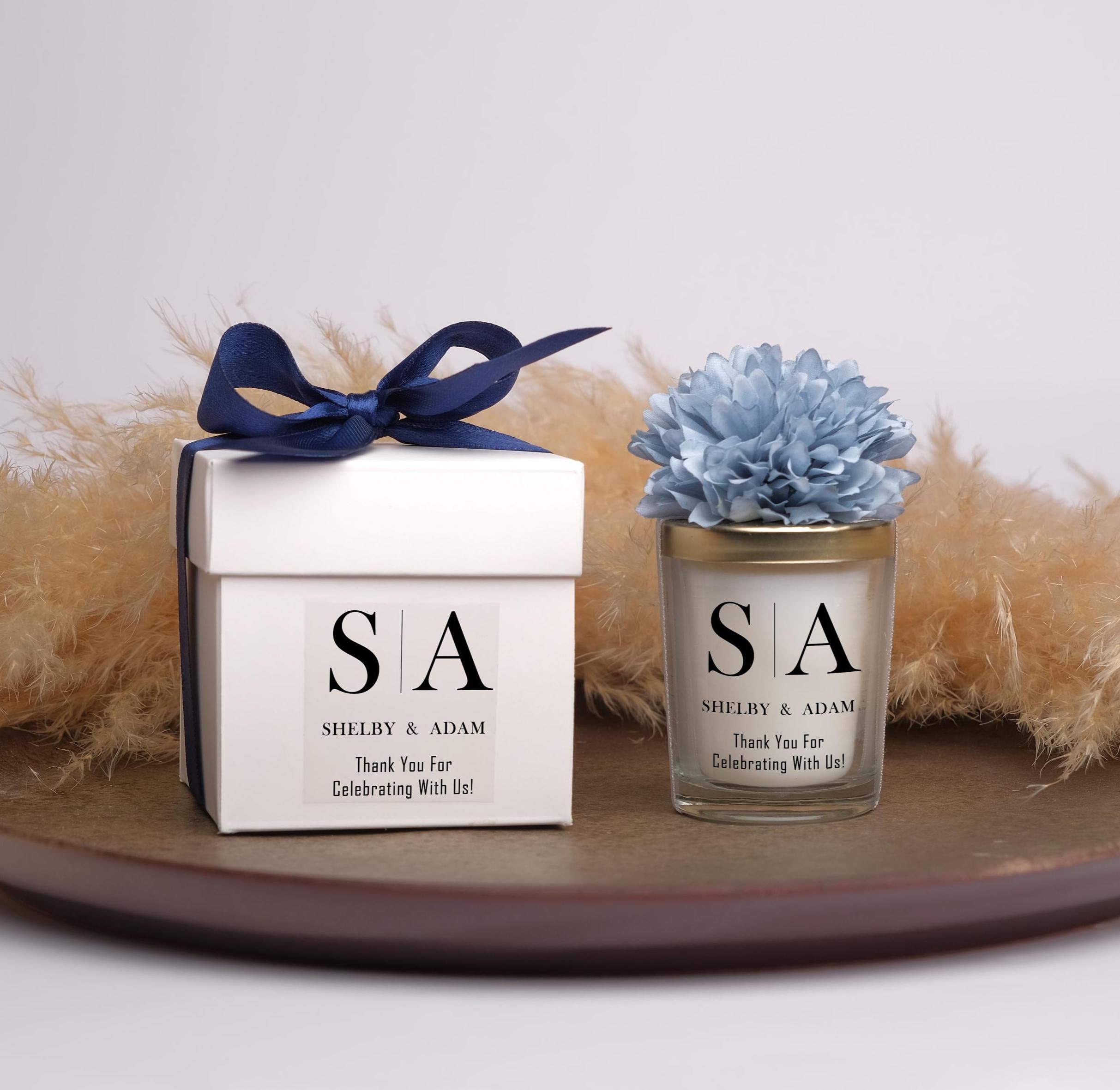 Bulk Personalized Wedding Candle Favors