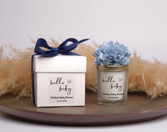 Baby Shower Scented Candle Favors, Baby Shower Party Mini Candle Favors For Guests, Baby Girl Boy Shower Favors