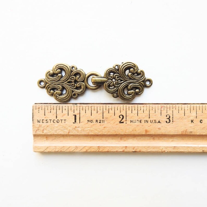 Norwegian Sweater Clasps Brass / Antiqued Gold Color / Sew on Etsy