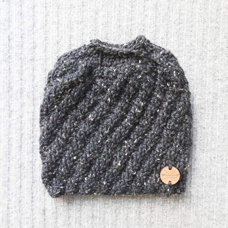 Messy Bun Beanie YOU CHOOSE COLOR Top Knot Adventure Beanie Toque Unisex Wool Ponytail Hat Hand Knit Gift for Women by WormeWoole