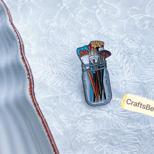 Arts Brushes Pin -  Painting Enamel Badge  - Pins Enamel Pin Brooch - Gift Idea