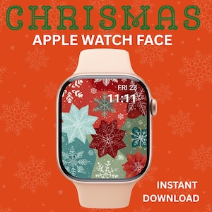 Fondo de pantalla navideño para Apple Watch, Fondo de pantalla navideño, Descarga digital festiva de invierno, Fondo de pantalla de invierno para Apple Watch, Navidad