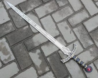 Hand Forged Goldryn Replica Sword With Sheath, Throne of Glass Fantasy Princess Sword, Decorative Wall Decor, LARP Collector Gift For Him