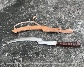 Espada Khopesh egipcia de acero al carbono forjada a mano: espada de caza vikinga