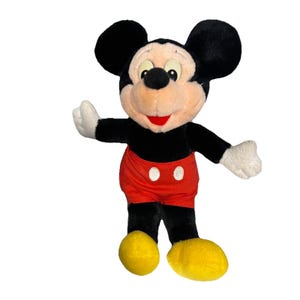 Vintage Disney MICKEY MOUSE Plush 10" Disneyland Walt Disney World Clean image 3