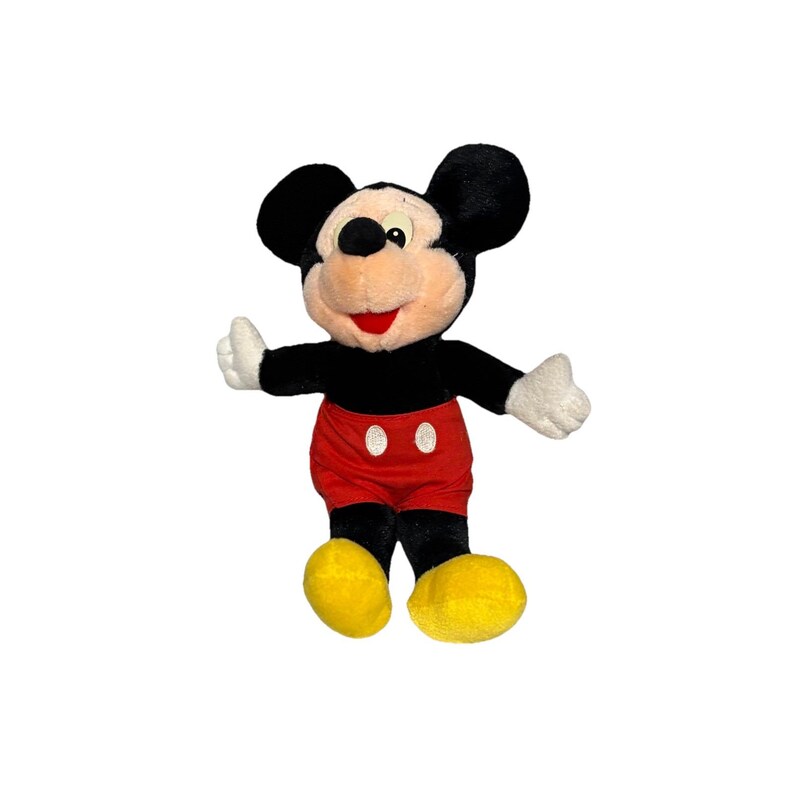 Vintage Disney MICKEY MOUSE Plush 10" Disneyland Walt Disney World Clean image 4
