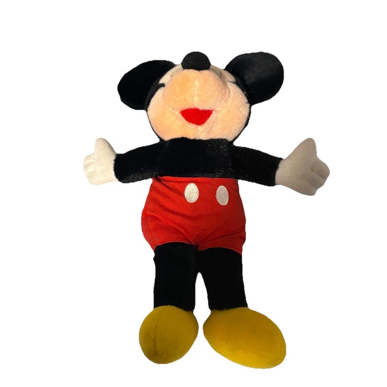 Vintage Disney MICKEY MOUSE Plush 10" Disneyland Walt Disney World Clean image 2