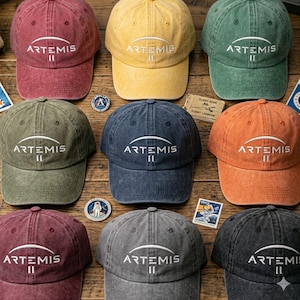 Gorra bordada del lanzamiento del SLS Artemis II de la NASA, gorra de la futura misión lunar, gorra de exploración espacial, regalo científico