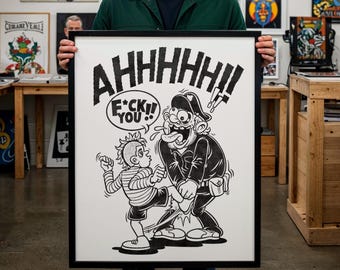 Punk Print: "Ahhh! F*ck You!" - Operation Ivy Gifts, Rancid Poster, 90's Punk Music Wall Art