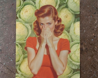 Bad Smell - Funny Bathroom Wall Art, Humor Toilet Poster, Maximalist Smelly Wall Art, Retro Housewife Print