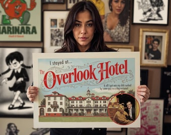 The Shining Overlook Hotel Poster: Rude Horror Kunstdruck / Lustiges Stephen King Kunstwerk