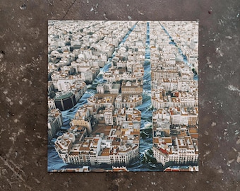 Surreal Collage: "Rising Tides" Barcelona Art Global-Traveller Print Catalan Poster Spain Mid-century Modern Spanish Wall-Art