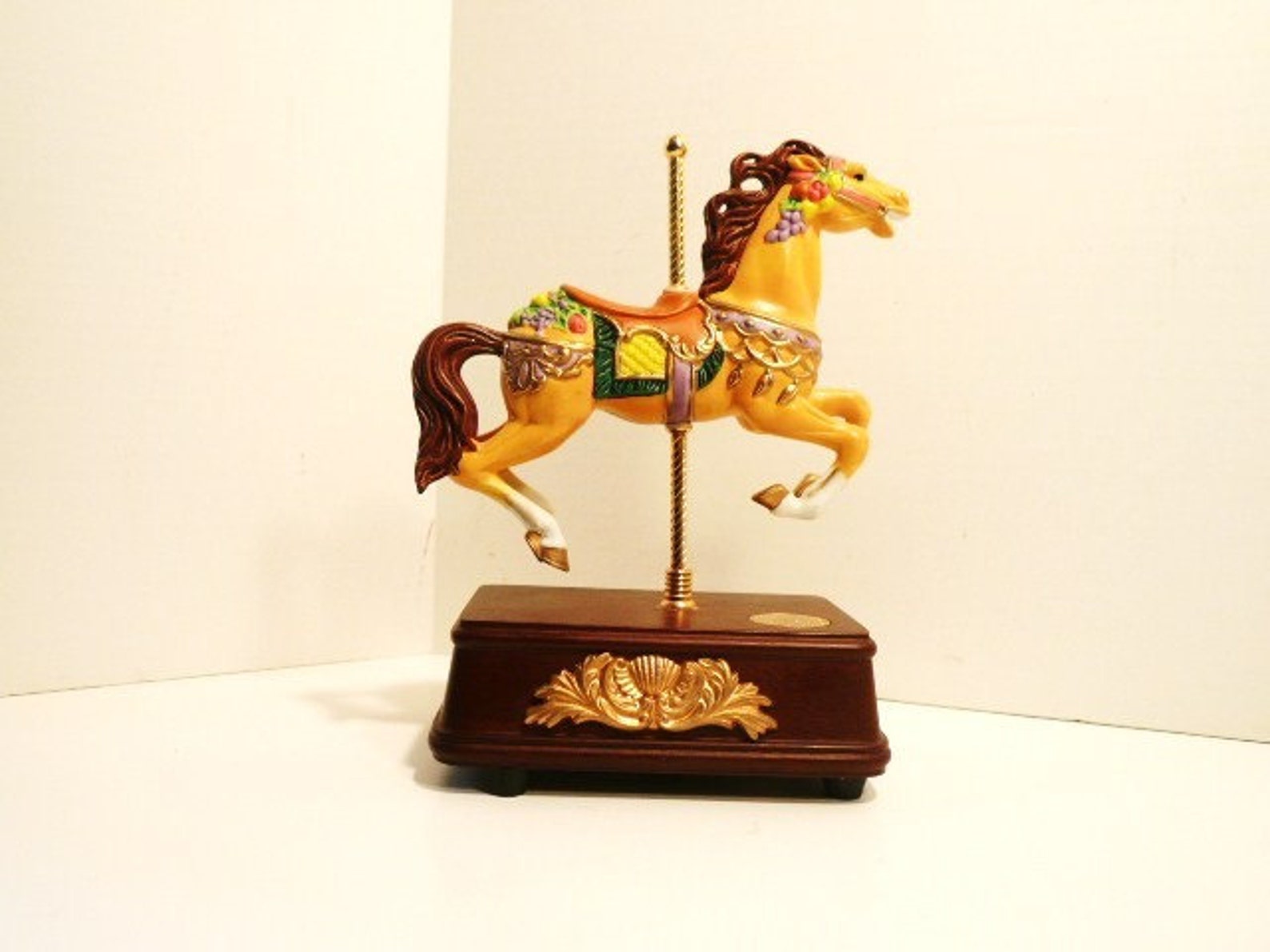 4 Seasons Fall Carousel Horse Music Box San Francisco Music Etsy