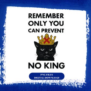 No Kings Protest Sign PNG - Digital Activist Art, Printable Political Protest Poster, Anti-Monarchy Graphics for Etsy