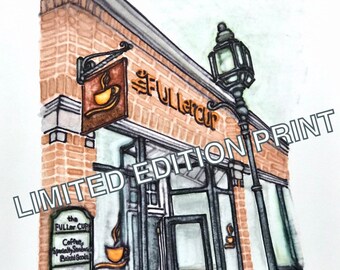 Limited Edition Print of Coffee Shop Cafe Art Boston Coffee Shop Bakery Art