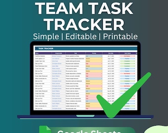 Team Task Tracker: Google Sheets Employee To-Do List (Digital Download)