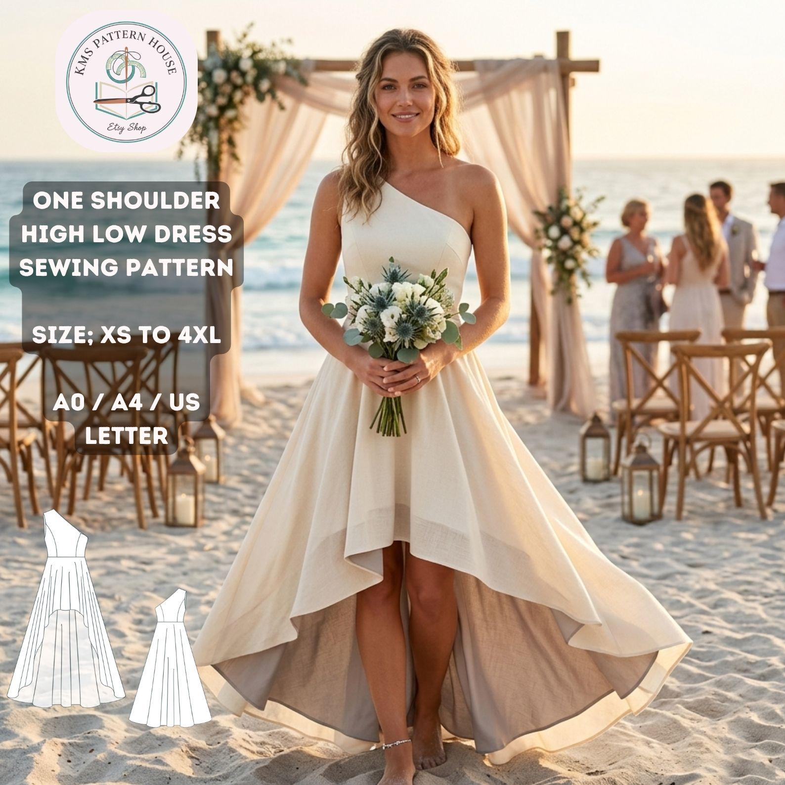High Low Beach Wedding Dress - Etsy
