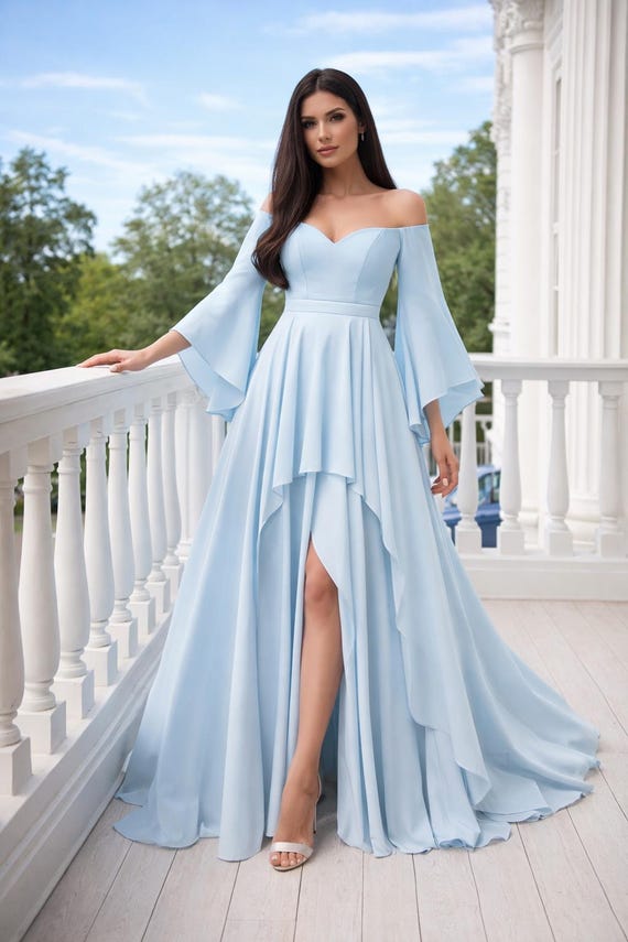 chinese dress ladies Champagne Off-Shoulder Maxi Dress main image 0