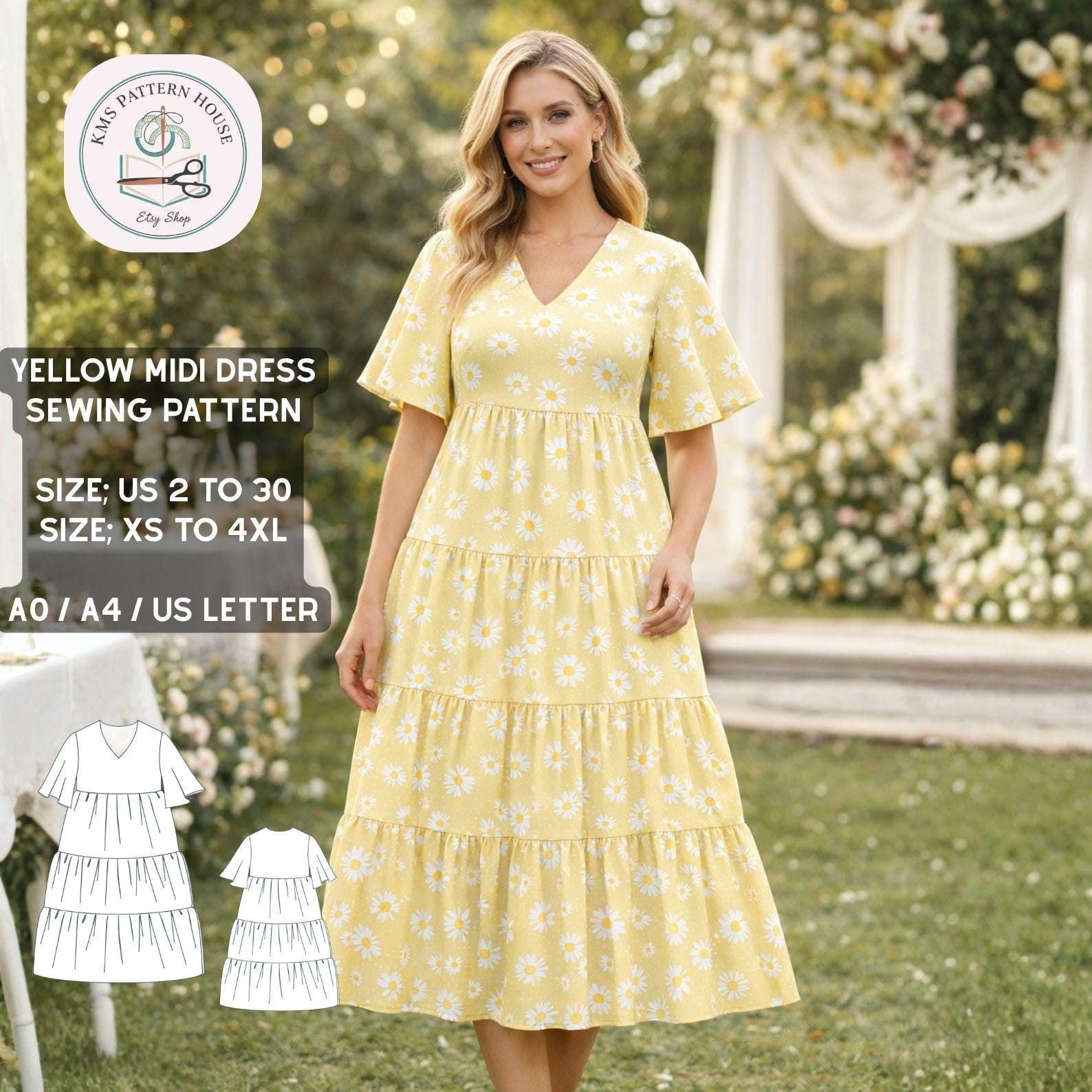 leo lin katrina petal butterfly sleeve linen blend midi dress Katrina Butterfly Sleeve Midi Dress