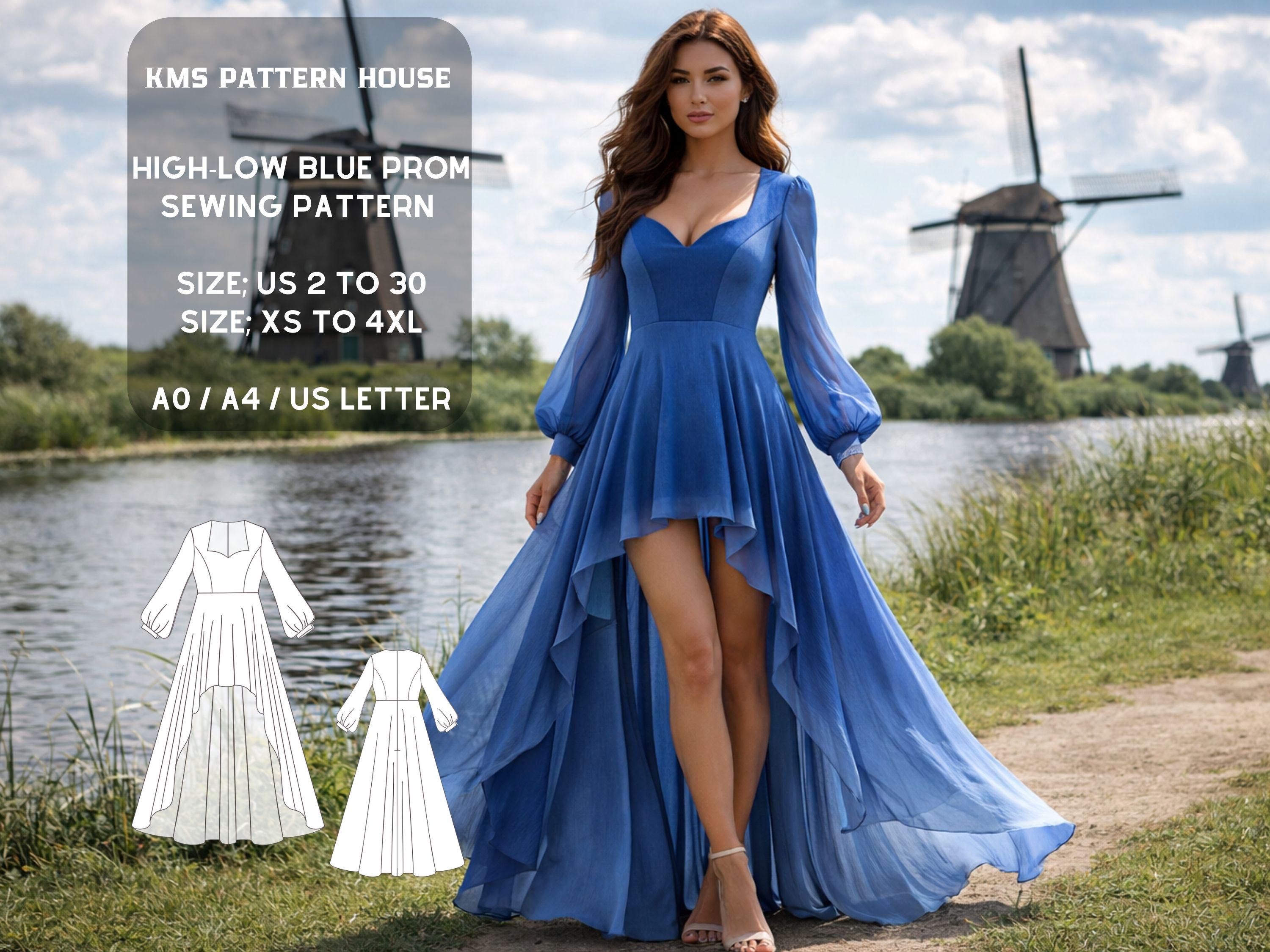 sachin and babi light blue dress Chiffon Dress Sewing Pattern