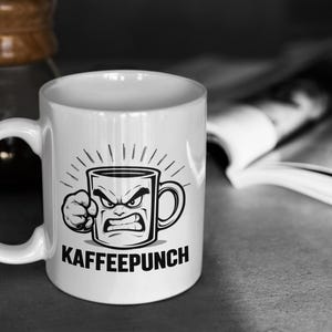 Funny mug coffee punch, mug with saying, funny mug office, gift, office mug, coffee mug with saying, gift colleague mug