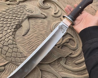 Handmade Wootz Steel Short Sword: 28” blade and 10” handle