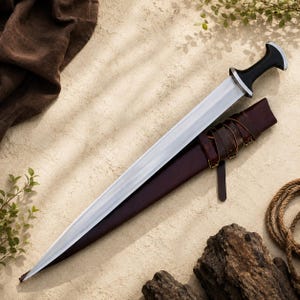 Hand Forged Degen Sword, 5160 Steel Blade, Rosewood Handle | Medieval European Collector Display Sword, Celtic Short Sword, Gift for Him