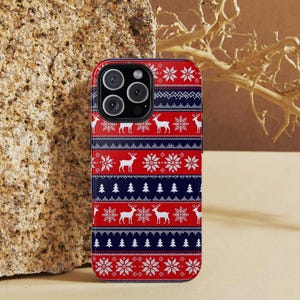 Ugly Christmas Sweater Phone Case: Nordic Knit Pattern, Holiday Cheer