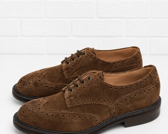 Men,s Brown Derby Suede Wingtip Brogue Shoes for Men.