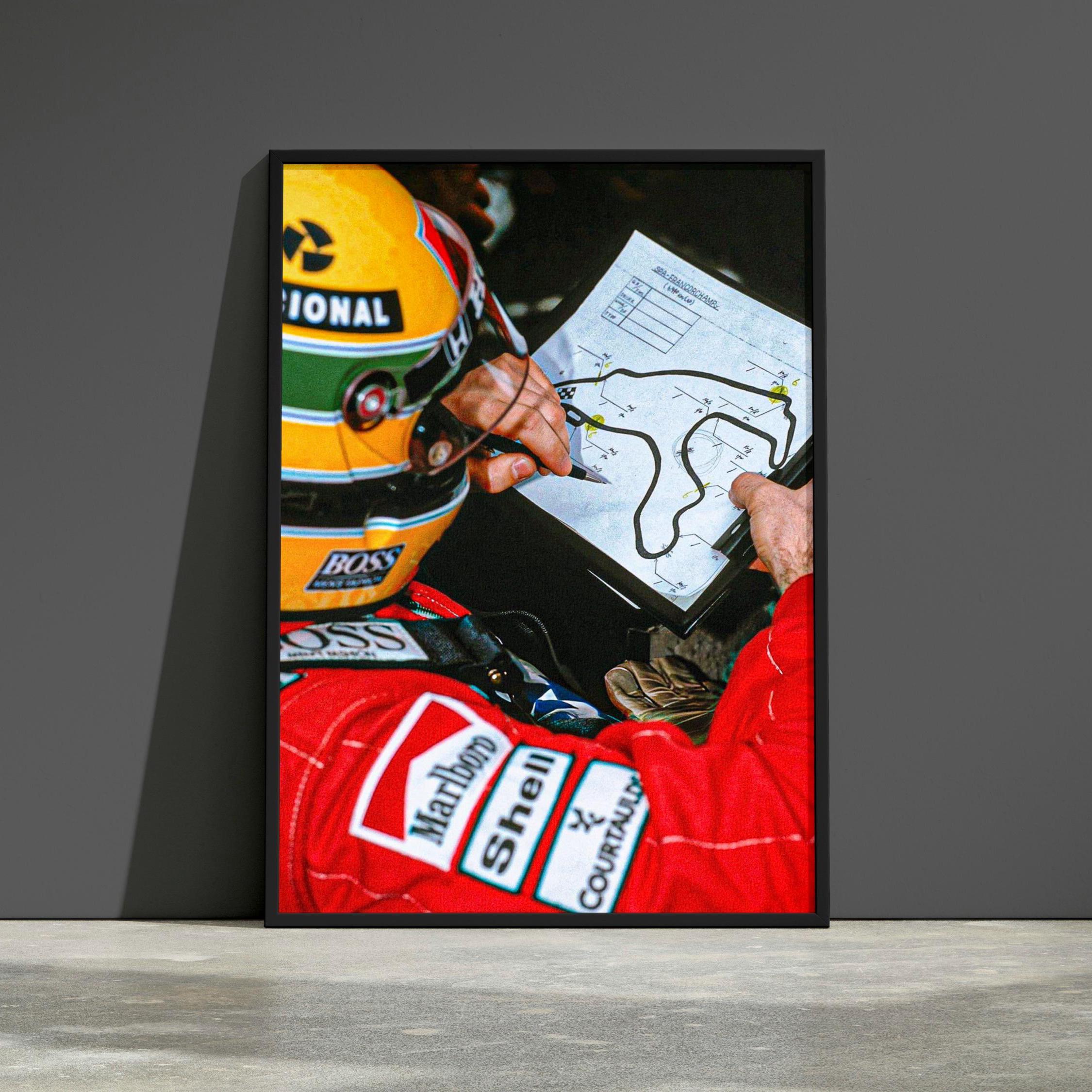 Ayrton Senna Poster – F1 poster - Wallpapers For Iphone - Formula 1 - Sports Car - Grand Prix - F1 - Ferrari - Mclaren - Automotive Poster