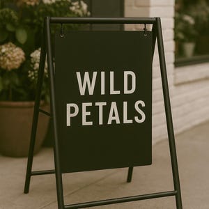 Personalized Sandwich Board Sign – Custom A-Frame Sidewalk Display for Shops, Cafés & Boutiques, Freestanding Outdoor Advertising Sign