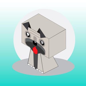 3D Pug Paper Model – Fun Printable Dog Craft