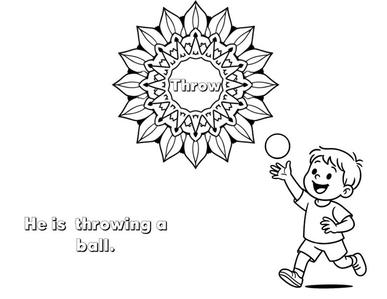 Action Words Coloring Book for Kids | 35 Verbs and Sight Words ...