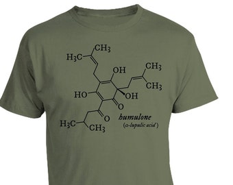 Beer Brewer Shirt | Homebrewer Beer Shirt | Humulone Molecule Homebrew Shirt | Humulus Craft Beer T-shirt | Hoppy Beer Geek Brewing Shirt