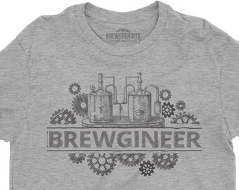 Brewgineer Beer Brewing Shirt, Homebrewer Shirt, Bestseller for Homebrewers and Craft Beer Lovers, Beergineer Unisex Tee