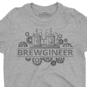 Brewgineer Beer Brewing Shirt, Homebrewer Shirt, Bestseller for Homebrewers and Craft Beer Lovers, Beergineer Unisex Tee